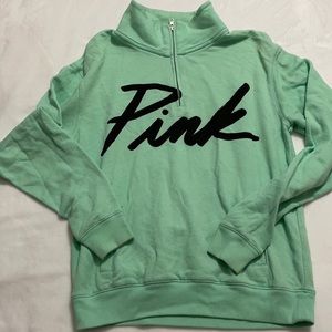 Victoria’s Secret Pink mint quarter zip sweatshirt
